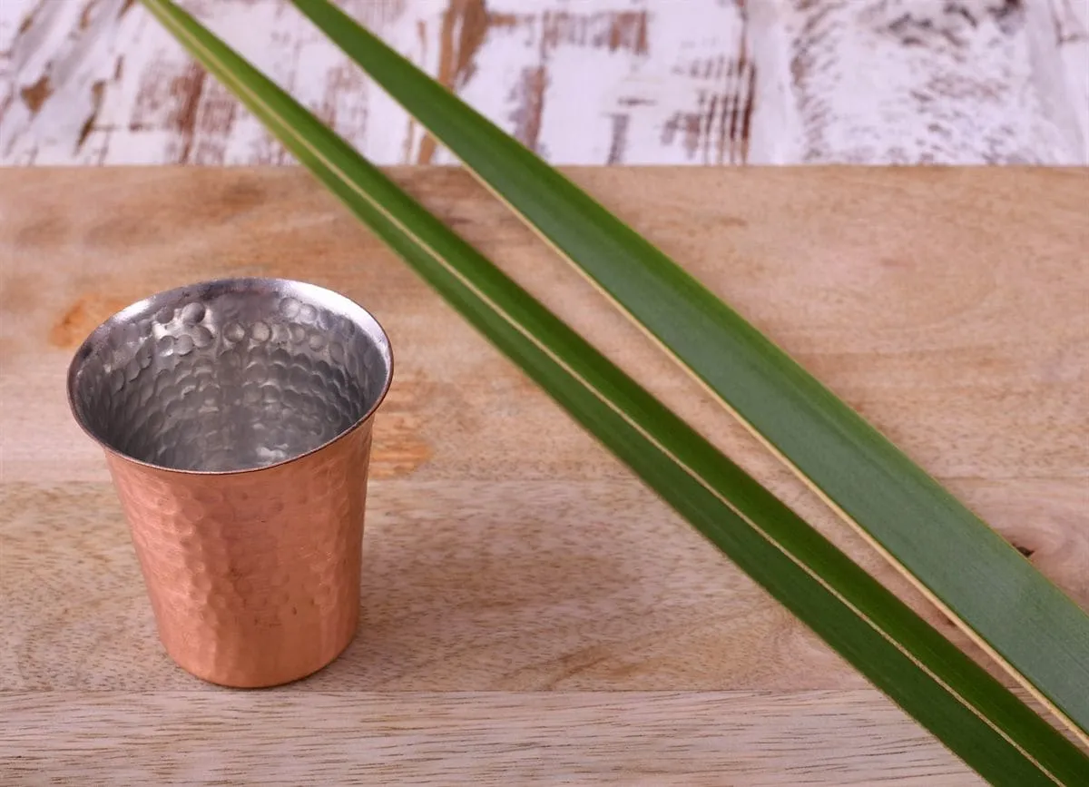 De Kulture Handmade Pure Copper Extra Shot Glasses Cup Tumbler With Tin Plating Drinkware